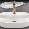 Countertop Basin REA Aura 61 Ecru Shiny