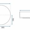 Umywalka nablatowa Rea Nadia Black Mat White