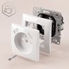 Single grounded socket + 2x USB-A OSTE JNH003-G White