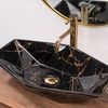 Countertop washbasin REA VEGAS BLACK Marble Shiny