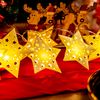 Vánoční stromek světla LED girlanda papírové hvězdy CD008
