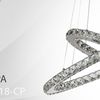 Lampa Sufitowa Kryształowa Ring 50+30cm pilot APP418-CP