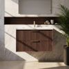 Тумба для ванной с раковиной REA Sherry 80cm Brown Walnut