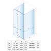 Shower enclosure Rea Atlas 100x90 Brush Gold