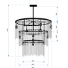 Lampa kryształowa wisząca APP1314-CP Czarna