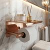 Държач за тоалетна хартия с етажерка 6613 Modern Copper