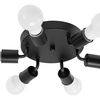 APP709-6C 6 žiedų plafono lempa juoda