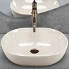 Lavabo sobre encimera Rea LISA ECRU SHINY