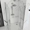 Shower enclosure Rea Molier Chrome Double 80x90