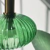 Skleněná závěsná stropní lampa zelená APP465-1CP