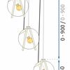 Lampa wisząca APP1090-3 CP Złota