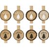 Weihnachtsdekoration set 8 wood tree KL-21X11