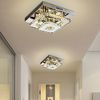 Křišťálová stropní lampa Plafond LED 24W čtvercová APP409-C APP410-C