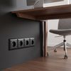 Štvornásobný rámik pre zásuvky OSTE JNH016-4F Black