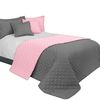 Copriletto bifacciale imbottito Inez D.Grey-Pink