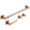 Bathroom Accessories Set Rio Brush Copper 4 Pieces
