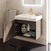 Meuble de salle de bains avec lavabo Rea DB85-50-1 Orio Dark 50cm