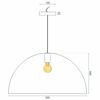 Lampa Sufitowa Wisząca Misa Metalowa 50cm APP379-1CP Czarna