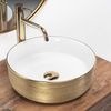 Vasque à poser Rea Sami Gold White Brush Gold