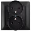 Double grounded socket OSTE JNH002-G Beige