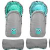 Handmuff Handwärmer Kinderwagen Grey-Mint