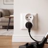 Double grounded socket with frame OSTE JNH002-G White