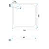 Душевой поддон Rea Belmond White 90x90 Chrome