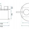 Rea Lungo Copper concealed installation shower set