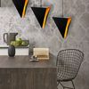 TRIANGULAR LAMP GEOMETRIC BLACK TRIPLE APP254-3CP