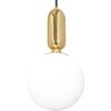 Lampa Sufitowa Wisząca Szklana Metalowa  APP474-1CP Złota