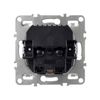 Single grounded socket with frame + 2x USB-A OSTE JNH003-G Grey