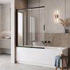 Sliding bathtub screen REA Dario Black 120