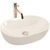 Lavabo sobre encimera Rea LISA ECRU SHINY