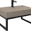 Vasque en conglomérat Rea GOYA TAUPE 70CM + piètement