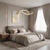 Ring moderní LED závěsné stropní svítidlo + dálkové ovládání APP394-CP Gold