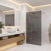 Душова стінка Rea Flexi Grey / Brush Gold 80