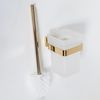 Kovový stojan na WC s kefou,  gold ERLO 05