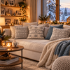Pillowcase Snow 40x40 Dark Grey