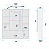 LED-Spiegelschrank Rea Luna 70x80cm