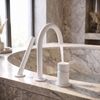 Grifo de Bañera de 3 Orificios Rea Lungo White