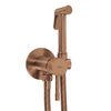 Podomítková bidetová baterie Rea Lungo Loop Diamond Brush Copper