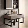 Vasque en conglomérat Rea GOYA TAUPE 50CM + piètement