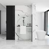 Paroi de douche Rea Aero Black Mat 110 avec étagère et support Evo