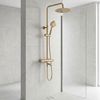 Thermostatic shower system Rea Lungo Diamond Gold Brush