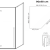 Cabina doccia DIAMOND 90x90 COPPER BRUSH