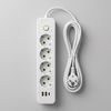 Prelungitor Multipriză 4 prize + 2x USB-A + USB-C JNH021-4A White