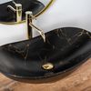 Lavabo sobre encimera Rea Royal 60 Black Marble Mat