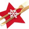 Christmas cutlery cover 6 pcs Star Red