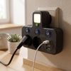 Power Strip 2 Sockets + 2x USB-A + USB-C JNH017 Black