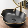Baterie pentru lavoar Rea Lungo Brush Gold high